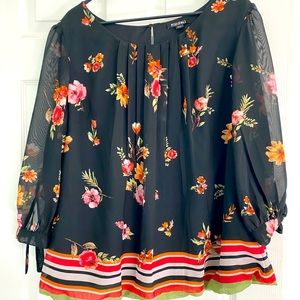 Gorgeous, colorful, ballon hem top.